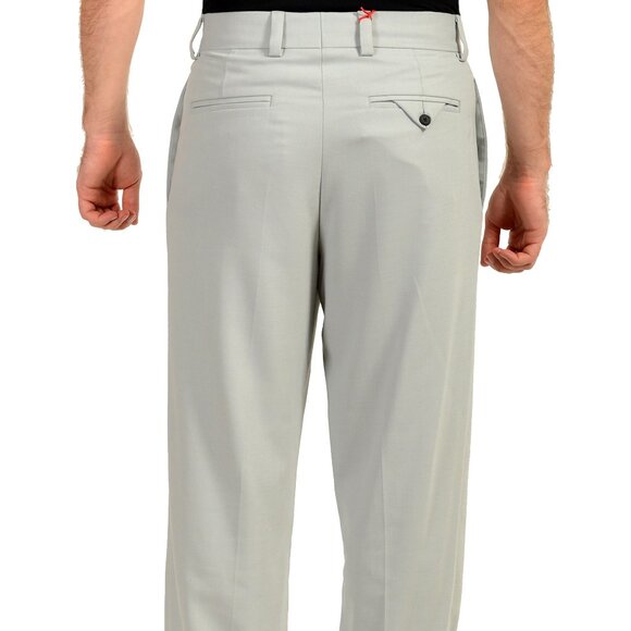 Hugo Boss Men's "Flips251X" Light Gray Pleated Front Dress Pants US 32R IT 48 - Picture 3 of 5